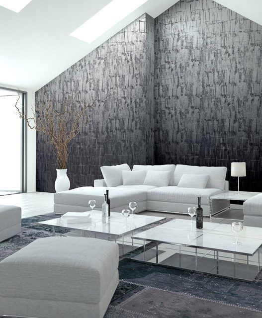 Обои в винтажном стиле с фольгой и глиттером, коллекция Luna, бренд Fardis