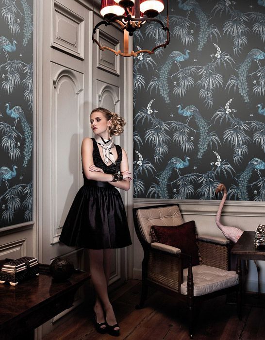 Флизелиновые обои с рисунками птиц, коллекция Paradise, бренд Fardis