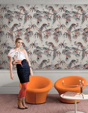 Коллекция Paradise, бренд Fardis Бумажные обои Paradise с павлинами от бренда Fardis