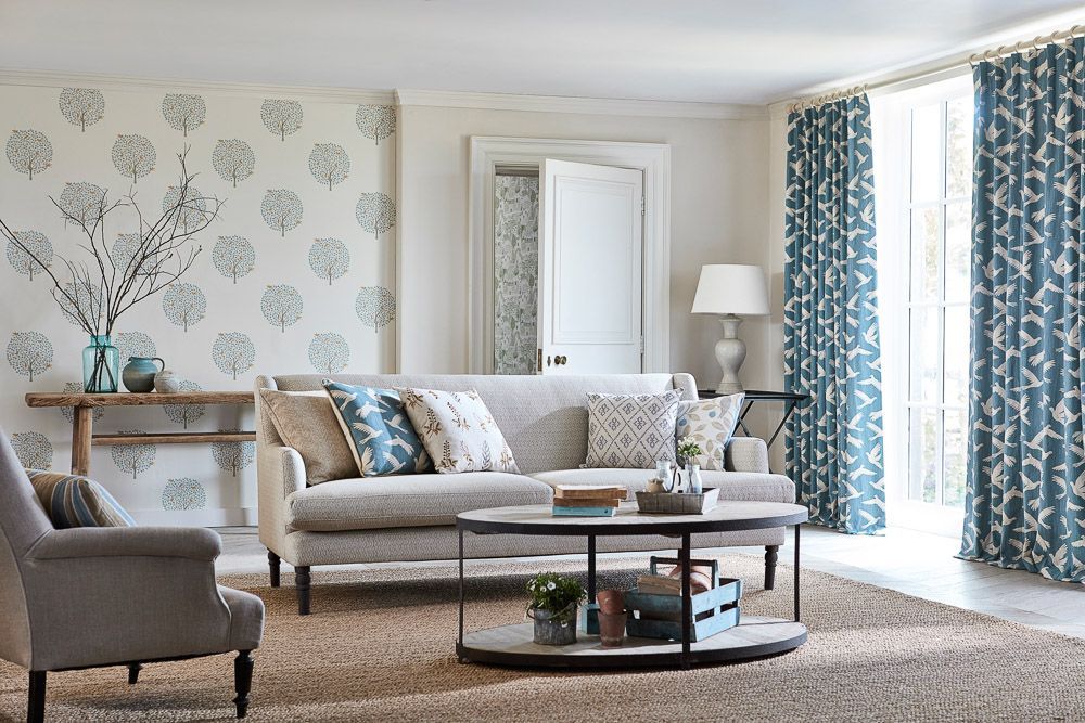 Обои и ткани из коллекции The Potting Room, бренд Sanderson