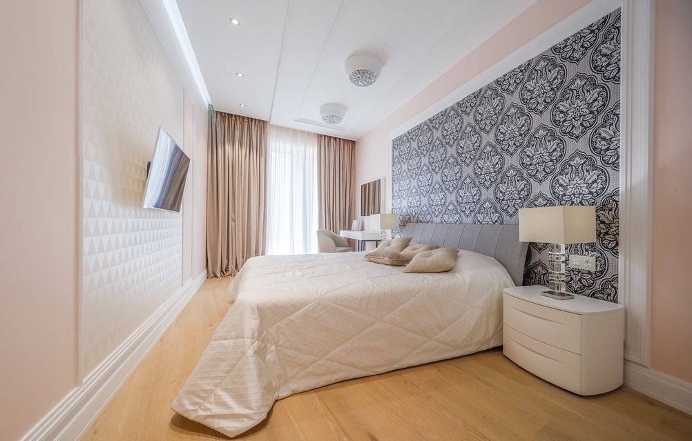 конкурсный проект дизайнера Яны Степановой с использованием обоев Eijffinger из коллекции Black & Light