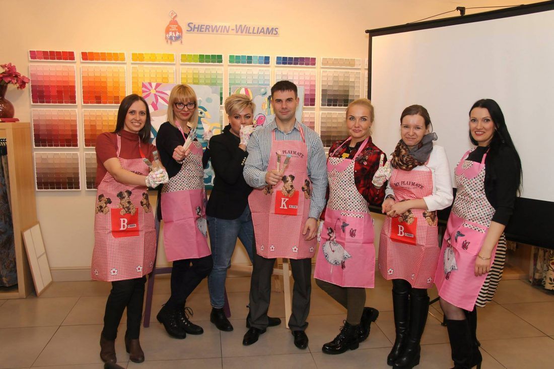 мастер-класс по краскам Sherwin-Williams в Ампир Декор Санкт-Петербург