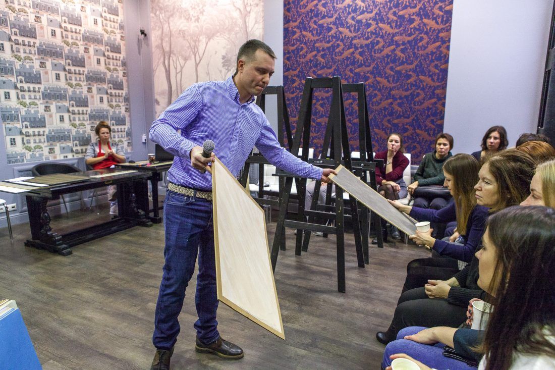 мастер-класс по работе с декоративными штукатурками Capadecor в Центре Дизайна Мануфактура 5 Ампир Декор