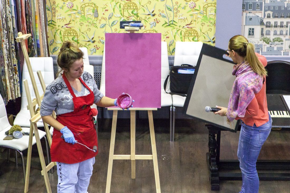 мастер-класс по работе с декоративными штукатурками Capadecor в Центре Дизайна Мануфактура 5 Ампир Декор