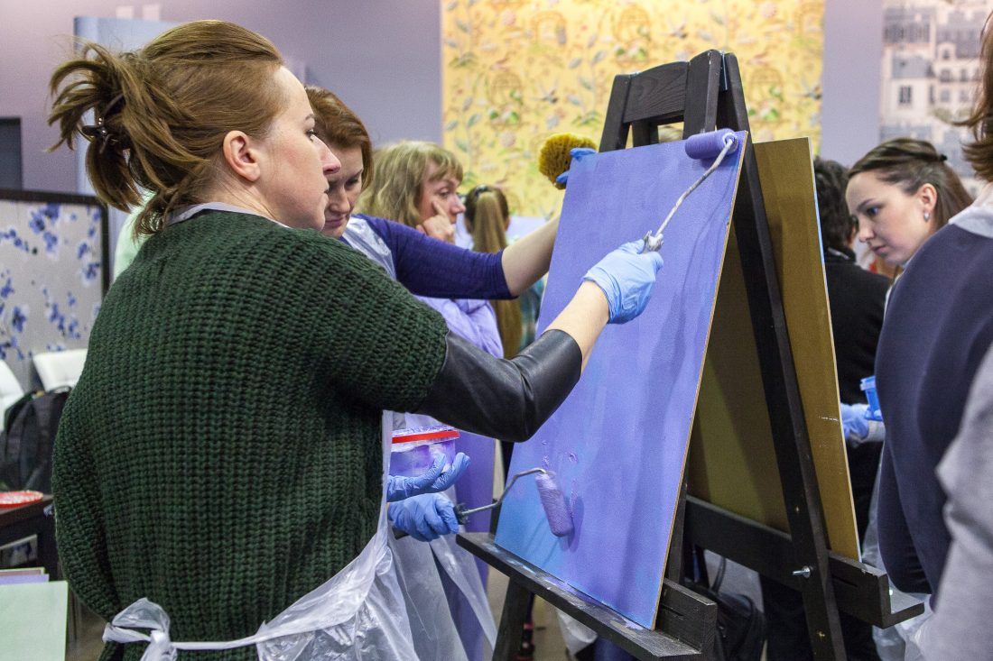 мастер-класс по работе с декоративными штукатурками Capadecor в Центре Дизайна Мануфактура 5 Ампир Декор