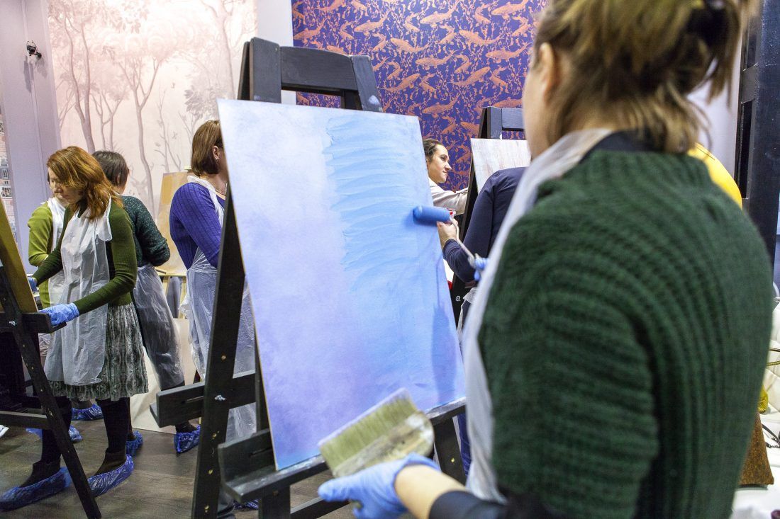 мастер-класс по работе с декоративными штукатурками Capadecor в Центре Дизайна Мануфактура 5 Ампир Декор