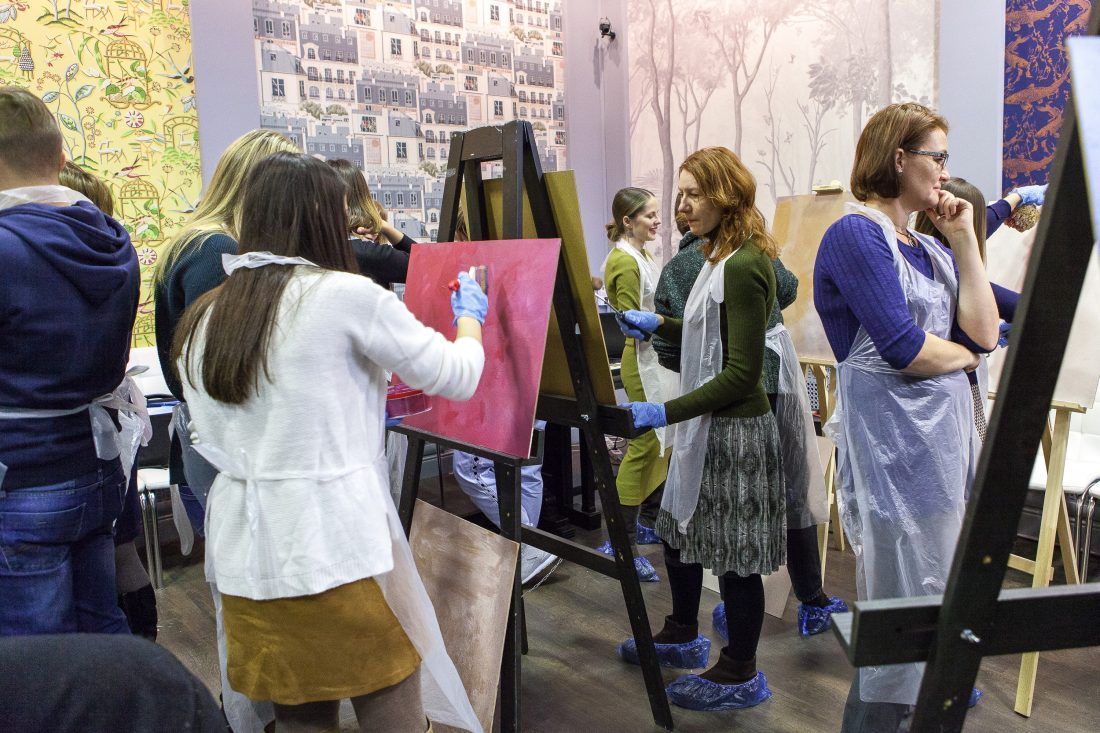 мастер-класс по работе с декоративными штукатурками Capadecor в Центре Дизайна Мануфактура 5 Ампир Декор