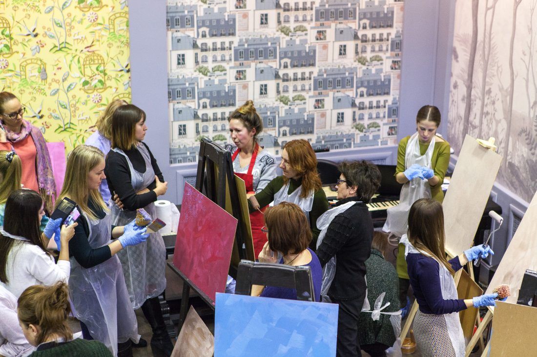 мастер-класс по работе с декоративными штукатурками Capadecor в Центре Дизайна Мануфактура 5 Ампир Декор