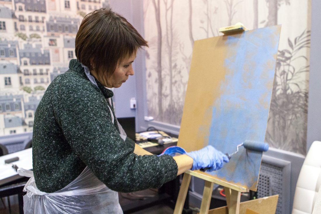 мастер-класс по работе с декоративными штукатурками Capadecor в Центре Дизайна Мануфактура 5 Ампир Декор