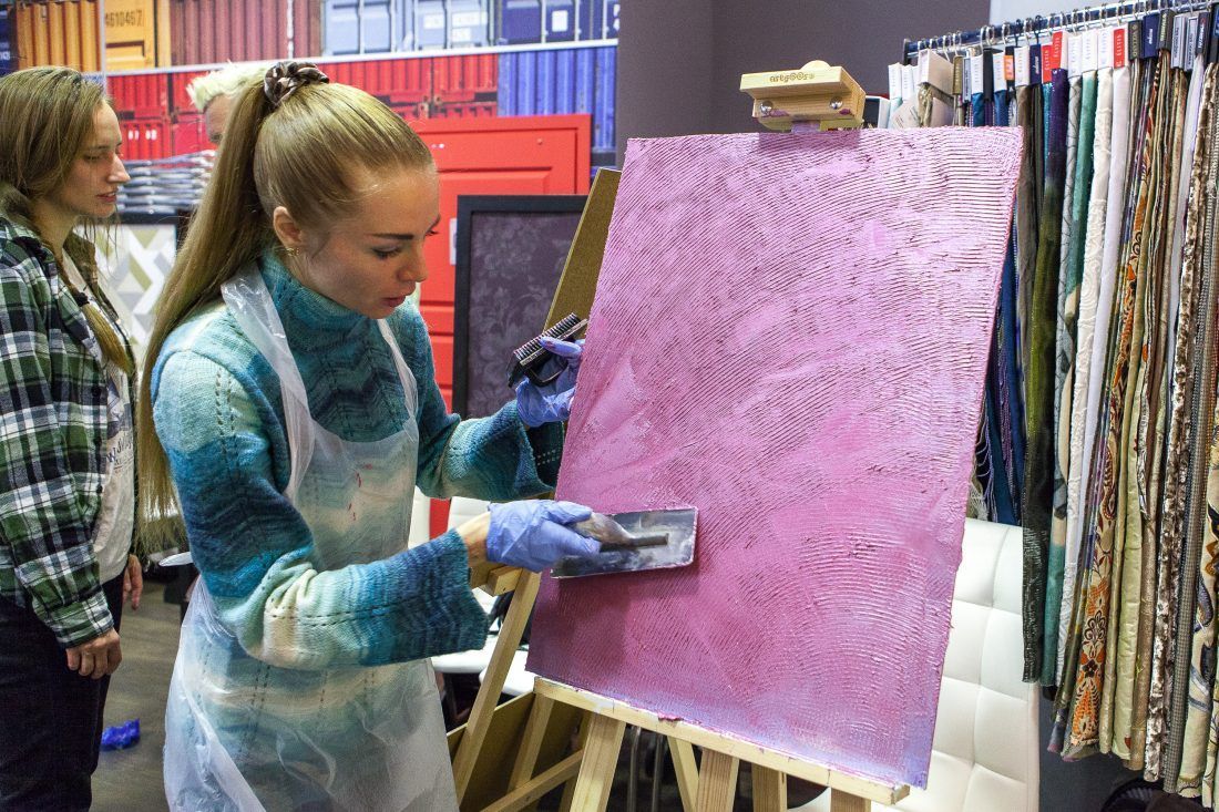 мастер-класс по работе с декоративными штукатурками Capadecor в Центре Дизайна Мануфактура 5 Ампир Декор