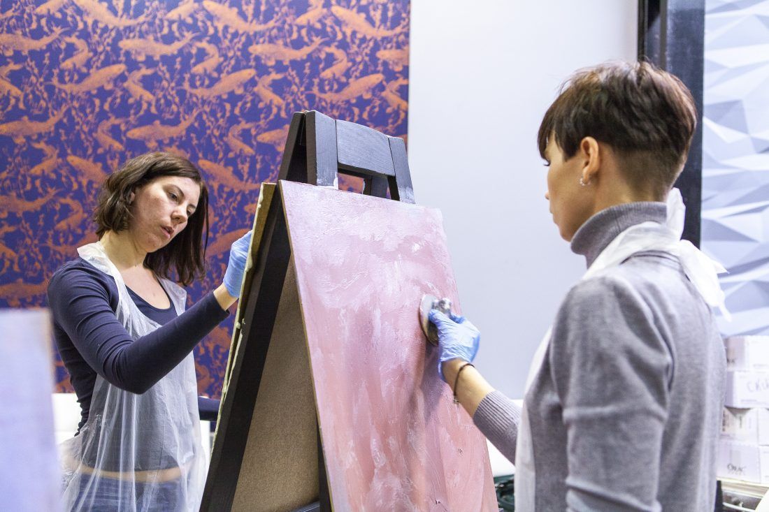 мастер-класс по работе с декоративными штукатурками Capadecor в Центре Дизайна Мануфактура 5 Ампир Декор