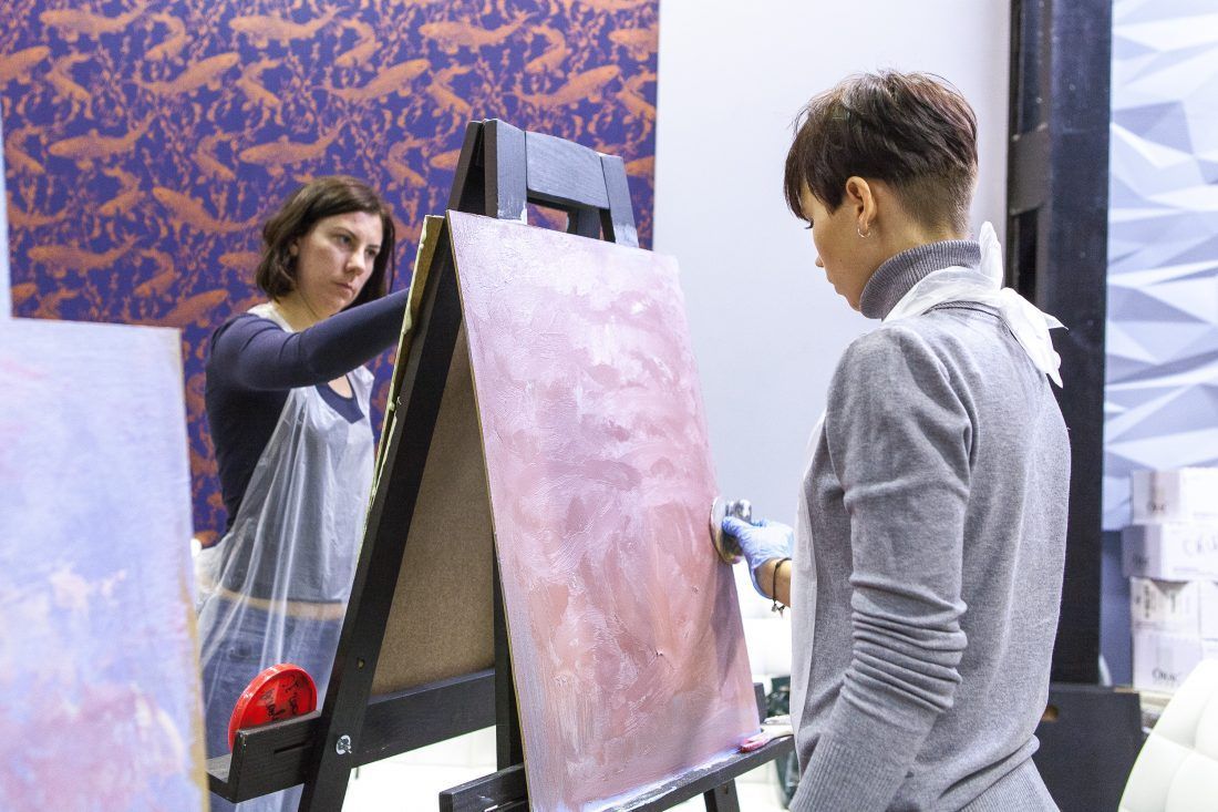 мастер-класс по работе с декоративными штукатурками Capadecor в Центре Дизайна Мануфактура 5 Ампир Декор