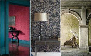 Обои с классическими принтами из коллекций Kempshott, The Alchemy of Colour и Constantina Damask