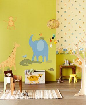 Сочетание нескольких обоев и стикеров из коллекции Kidzzz, бренд Khroma