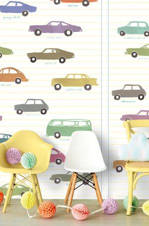 Обои с машинками из коллекции Wallpower Junior