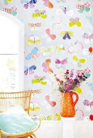 Флизелиновое фотопанно с бабочками из коллекции Rice от голландского бренда Eijffinger