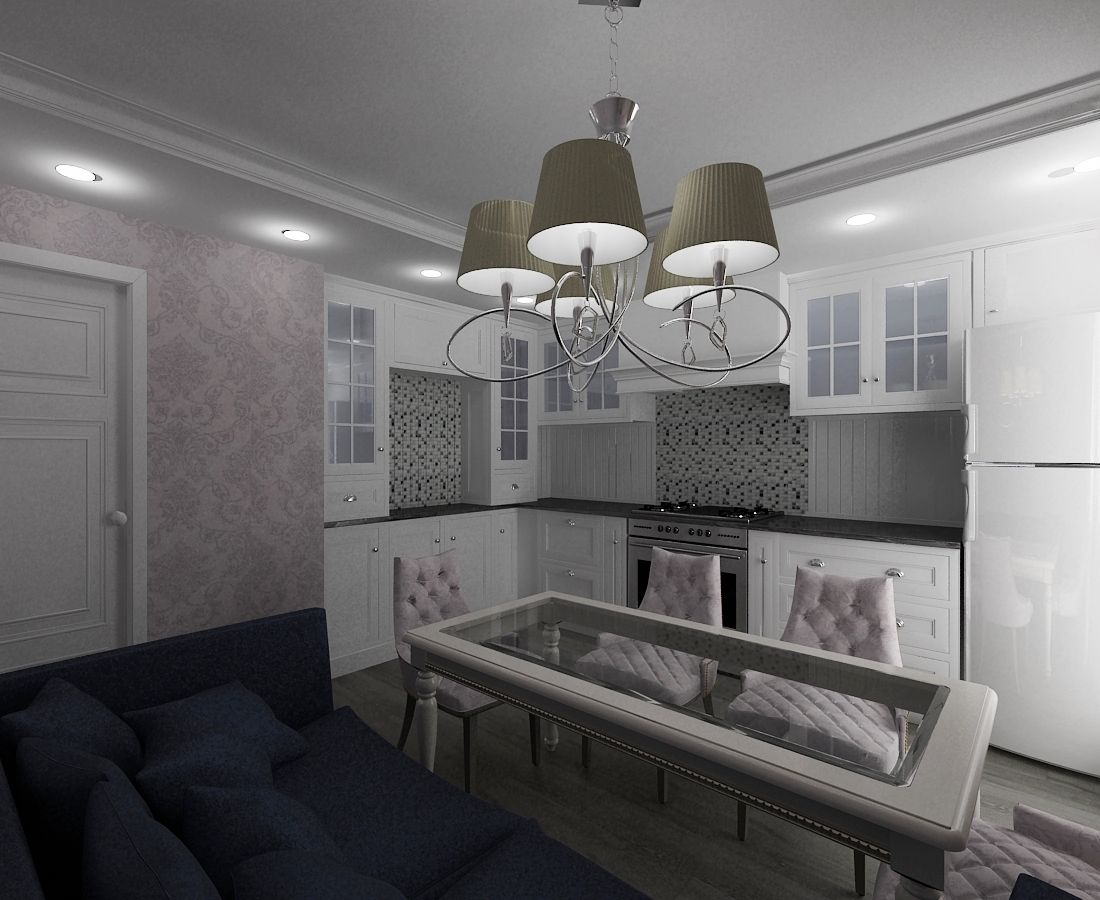 кухня-гостиная, дизайнер Елена Андрианова