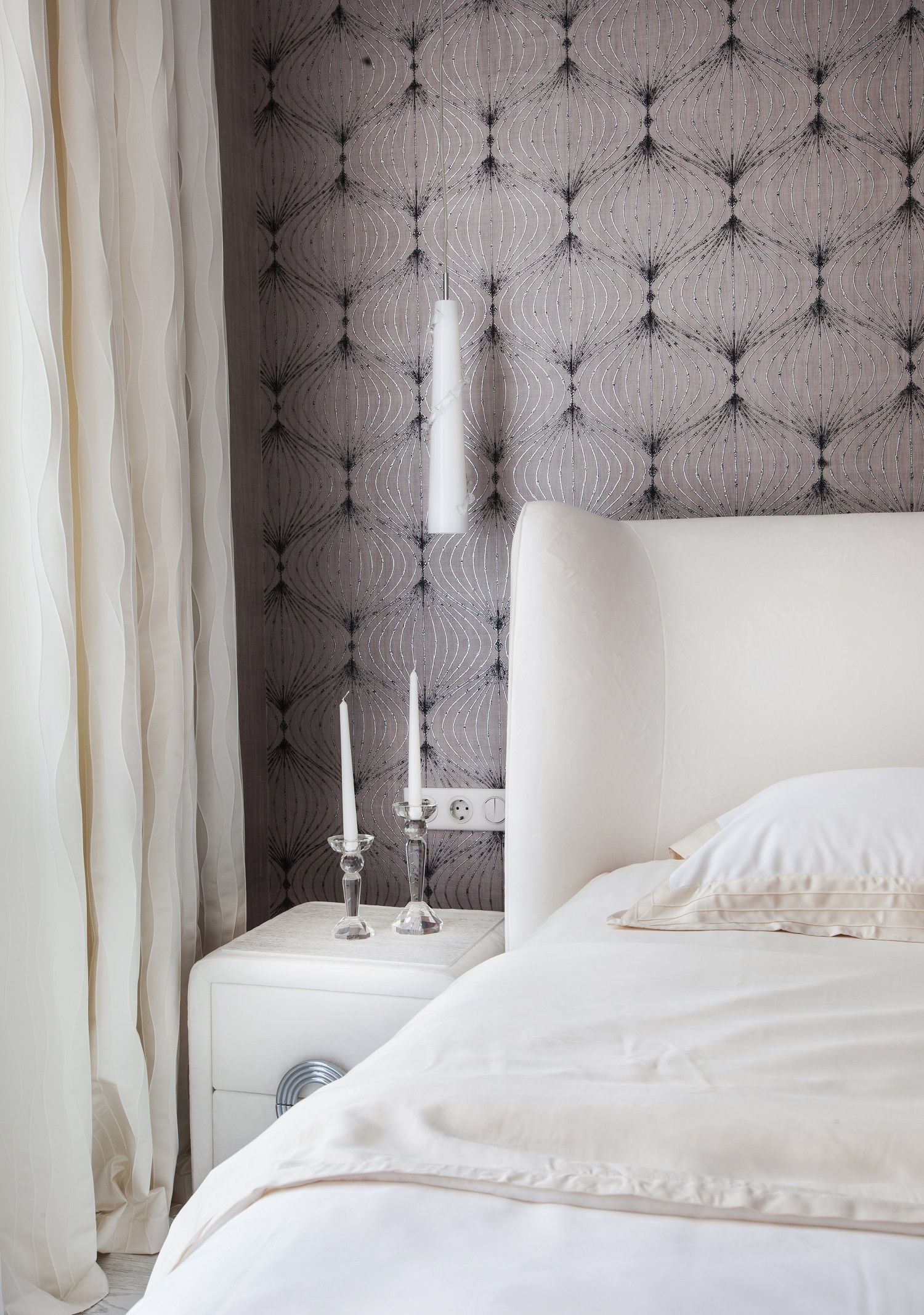 фрагмент интерьера спальни, дизайнер Алена Горская