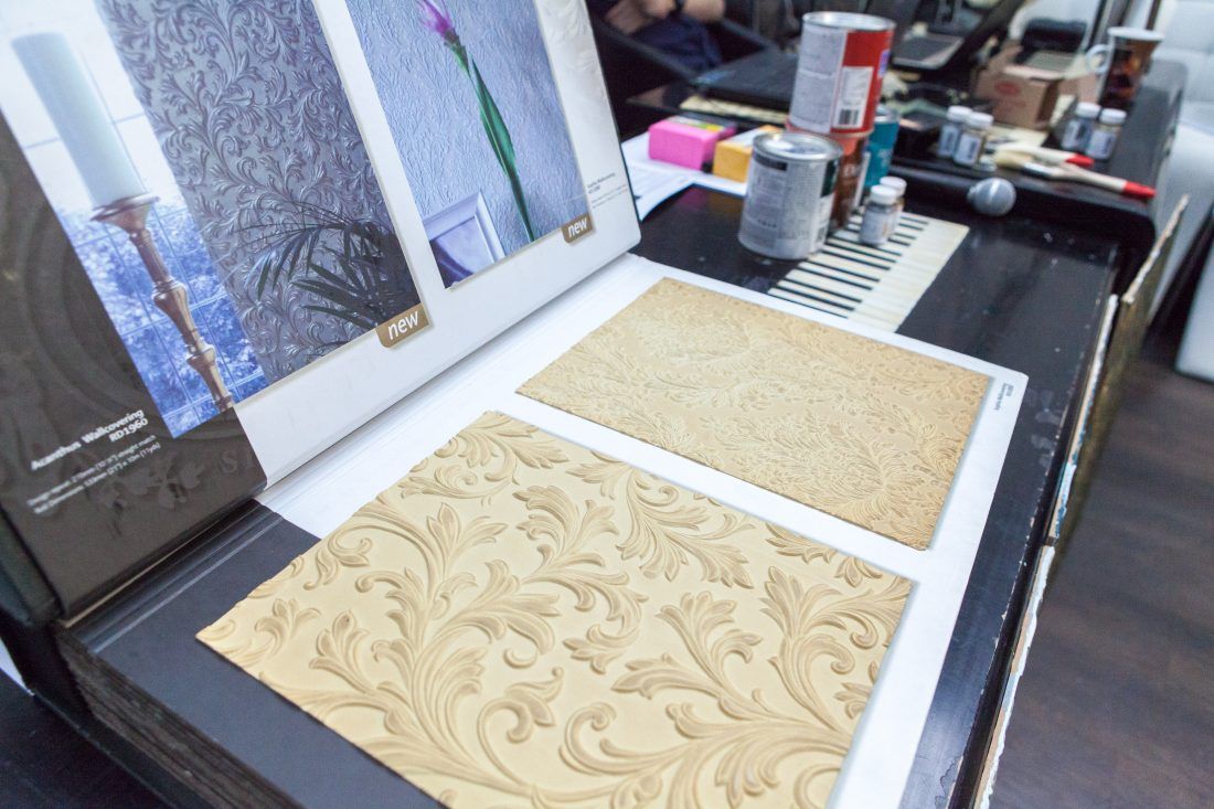 мастер-класс по декорированию Lincrusta красками Sherwin-Williams в Центре Дизайна Мануфактура 5 Ампир Декор