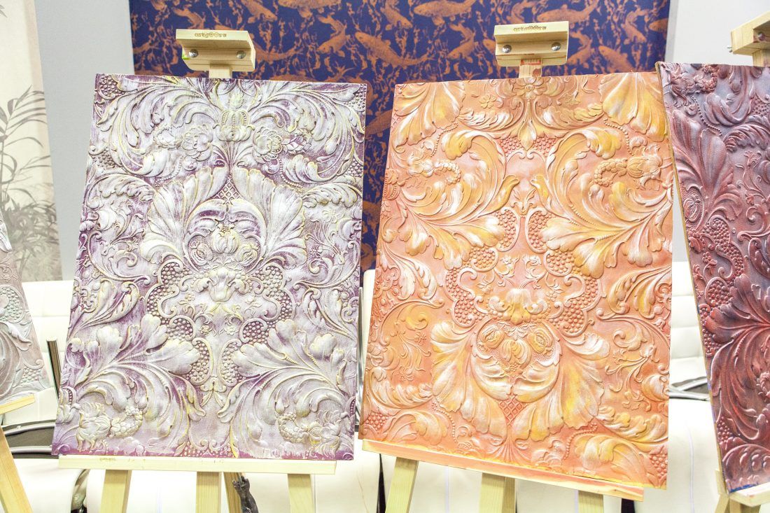 мастер-класс по декорированию Lincrusta красками Sherwin-Williams в Центре Дизайна Мануфактура 5 Ампир Декор