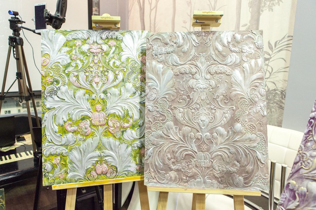 мастер-класс по декорированию Lincrusta красками Sherwin-Williams в Центре Дизайна Мануфактура 5 Ампир Декор