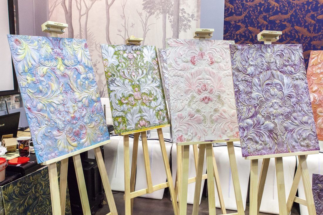 мастер-класс по декорированию Lincrusta красками Sherwin-Williams в Центре Дизайна Мануфактура 5 Ампир Декор