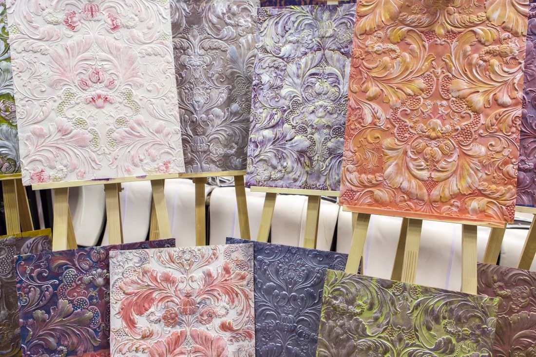 мастер-класс по декорированию Lincrusta красками Sherwin-Williams в Центре Дизайна Мануфактура 5 Ампир Декор