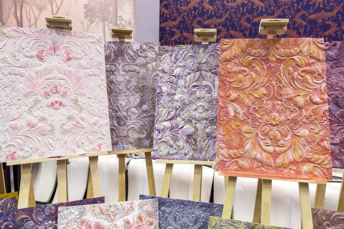 мастер-класс по декорированию Lincrusta красками Sherwin-Williams в Центре Дизайна Мануфактура 5 Ампир Декор