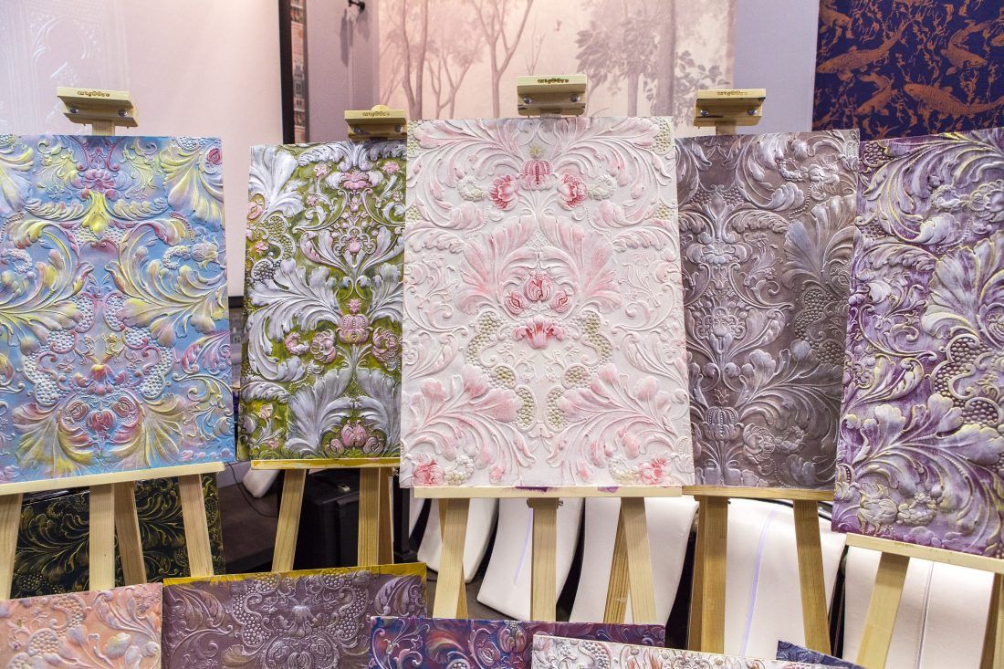 мастер-класс по декорированию Lincrusta красками Sherwin-Williams в Центре Дизайна Мануфактура 5 Ампир Декор