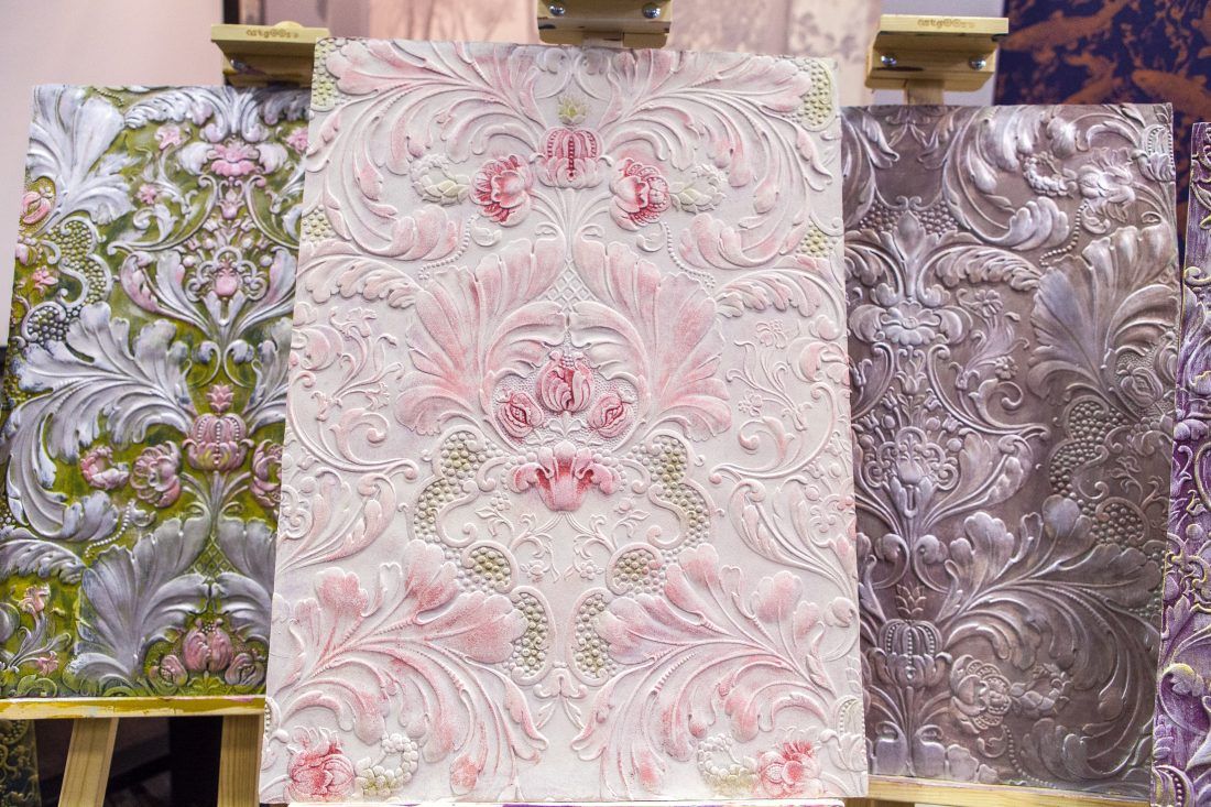 мастер-класс по декорированию Lincrusta красками Sherwin-Williams в Центре Дизайна Мануфактура 5 Ампир Декор