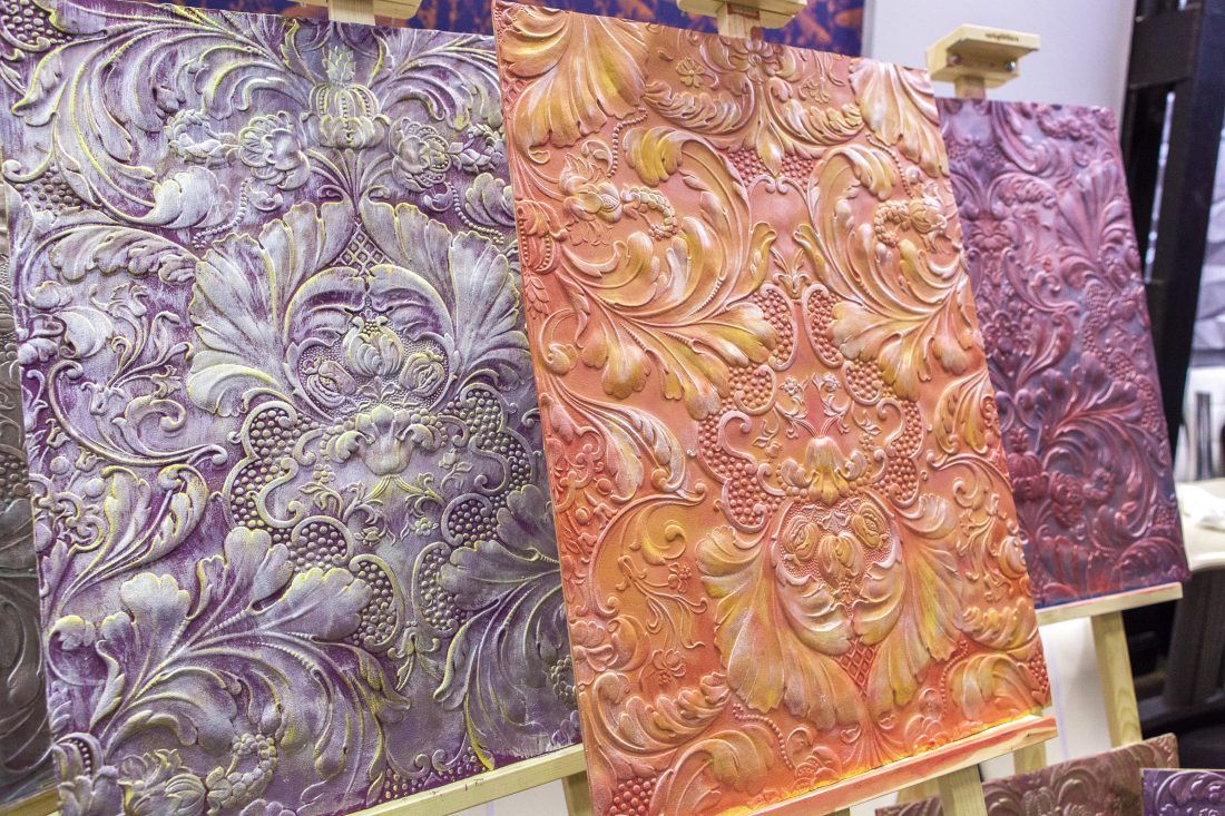 мастер-класс по декорированию Lincrusta красками Sherwin-Williams в Центре Дизайна Мануфактура 5 Ампир Декор