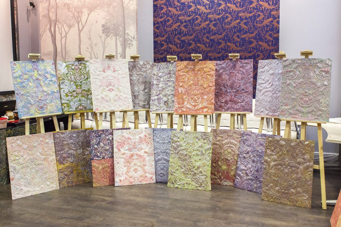 мастер-класс по декорированию Lincrusta красками Sherwin-Williams в Центре Дизайна Мануфактура 5 Ампир Декор