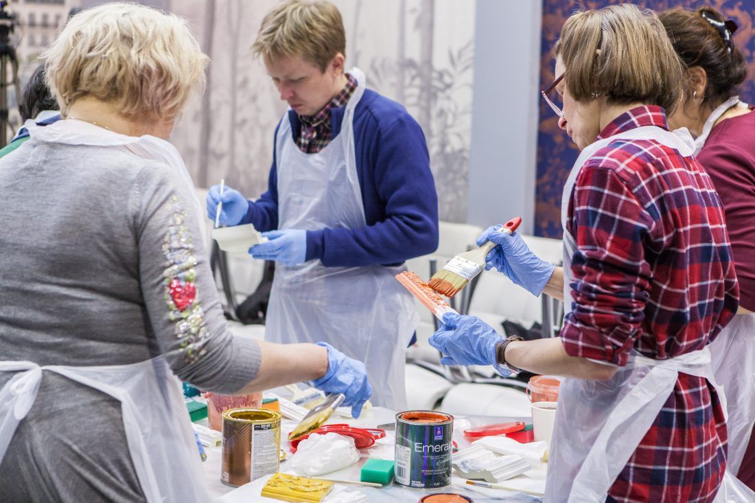 мастер-класс Sherwin-Williams по декорированию лепнины в Центре Дизайна Мануфактура 5 Ампир Декор