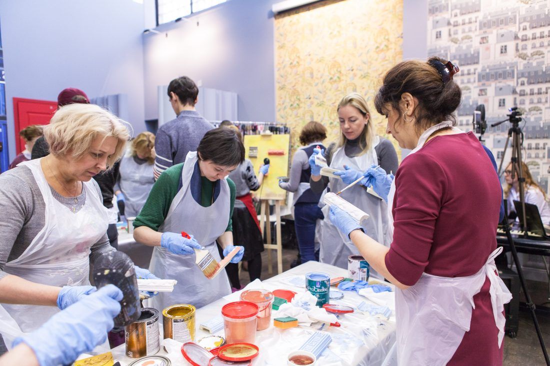 мастер-класс Sherwin-Williams по декорированию лепнины в Центре Дизайна Мануфактура 5 Ампир Декор