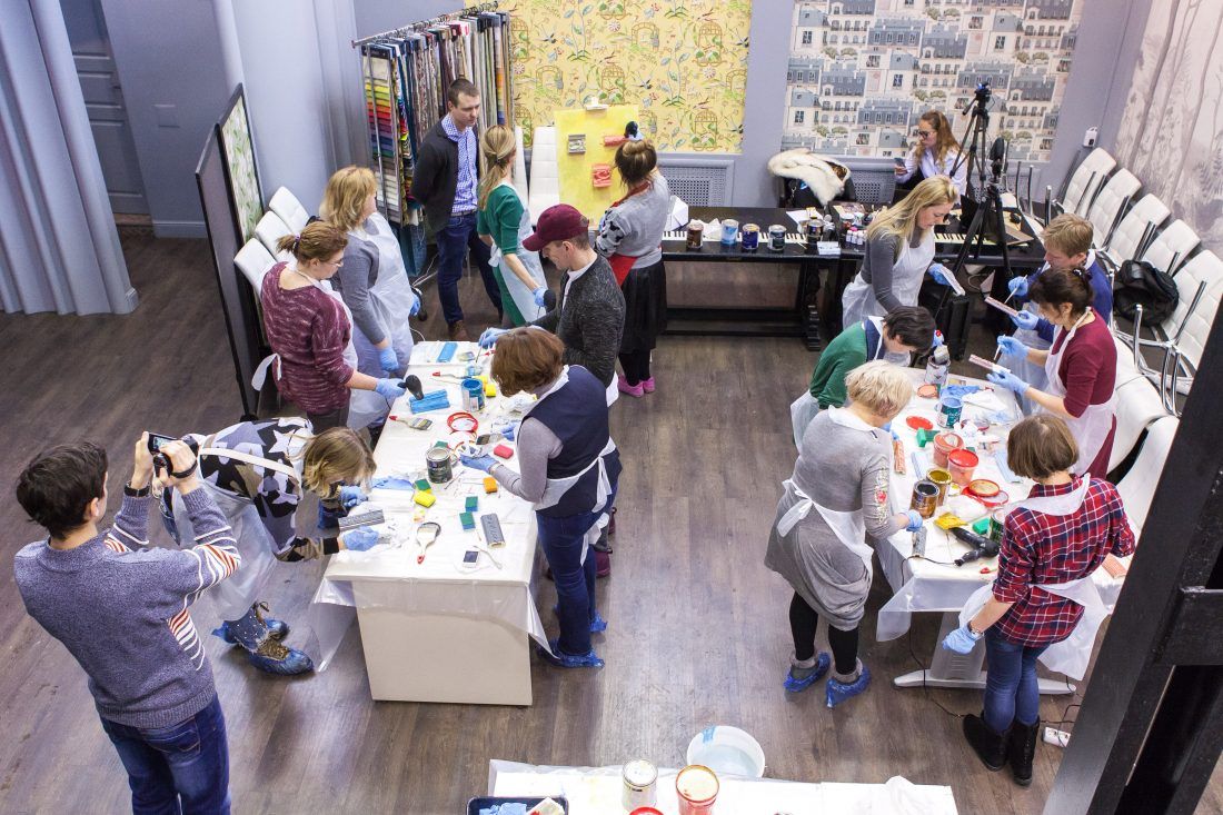 мастер-класс Sherwin-Williams по декорированию лепнины в Центре Дизайна Мануфактура 5 Ампир Декор