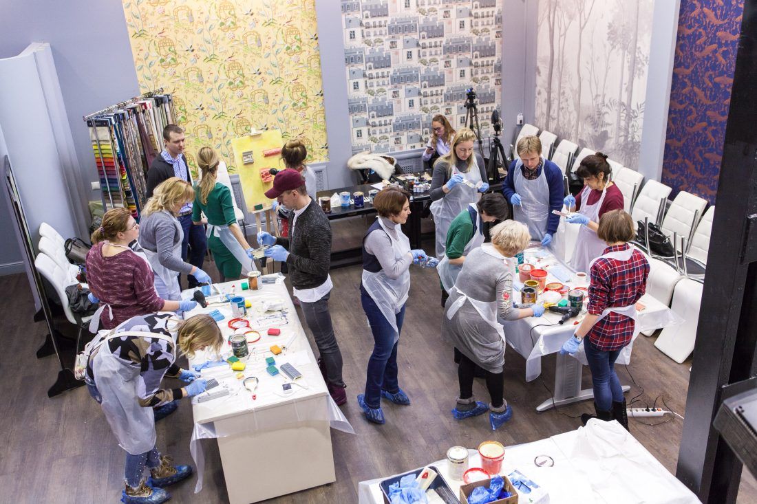 мастер-класс Sherwin-Williams по декорированию лепнины в Центре Дизайна Мануфактура 5 Ампир Декор