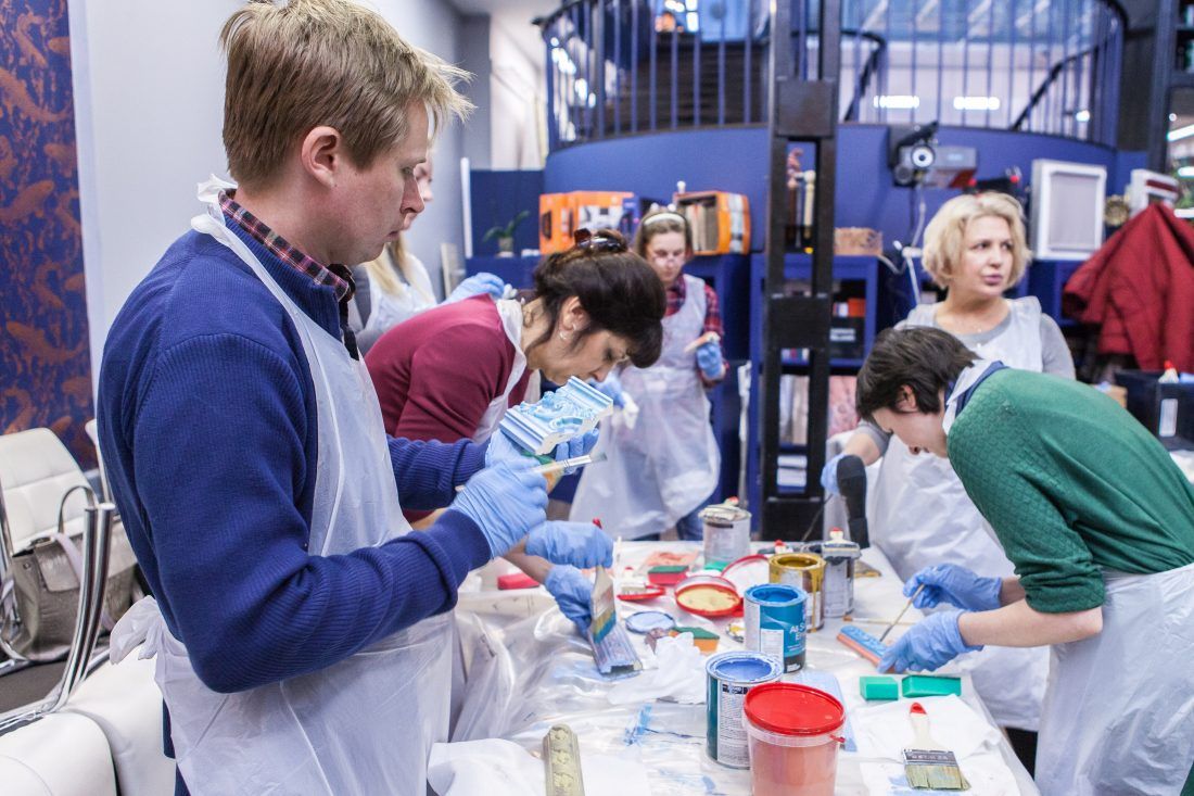 мастер-класс Sherwin-Williams по декорированию лепнины в Центре Дизайна Мануфактура 5 Ампир Декор