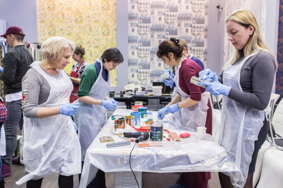 мастер-класс Sherwin-Williams по декорированию лепнины в Центре Дизайна Мануфактура 5 Ампир Декор