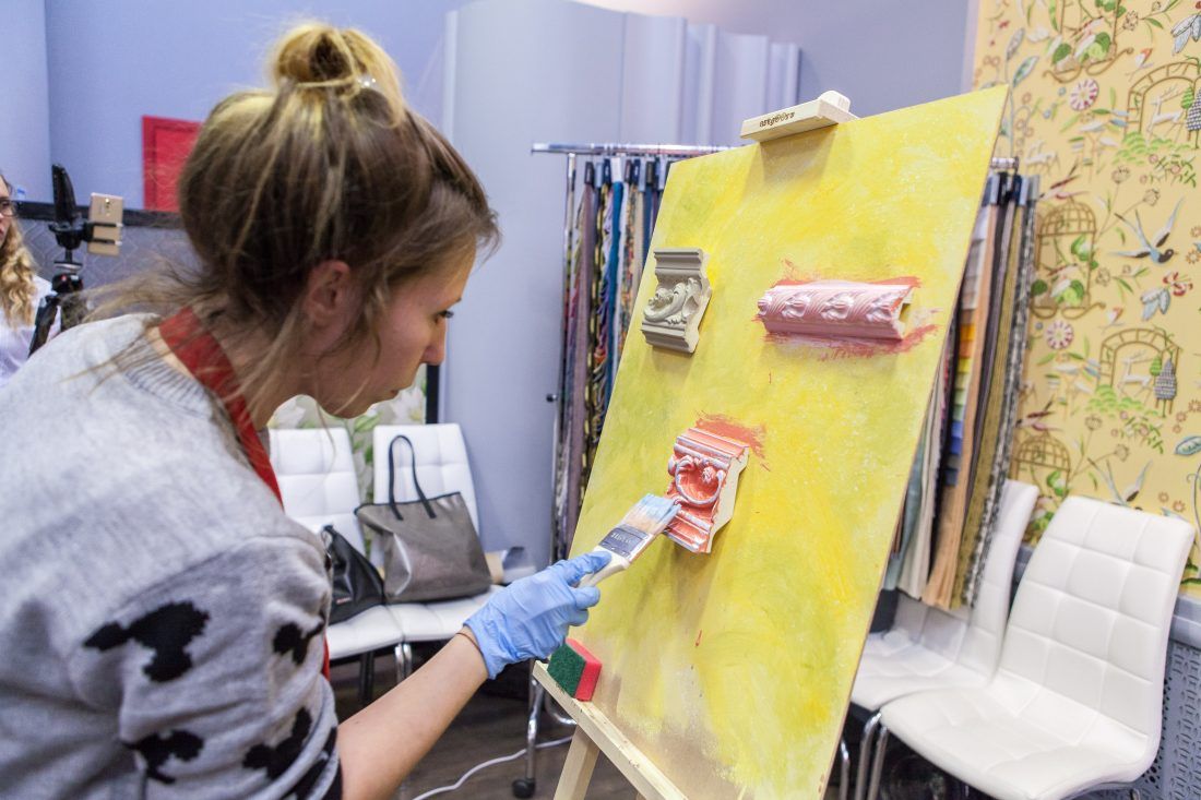 мастер-класс Sherwin-Williams по декорированию лепнины в Центре Дизайна Мануфактура 5 Ампир Декор