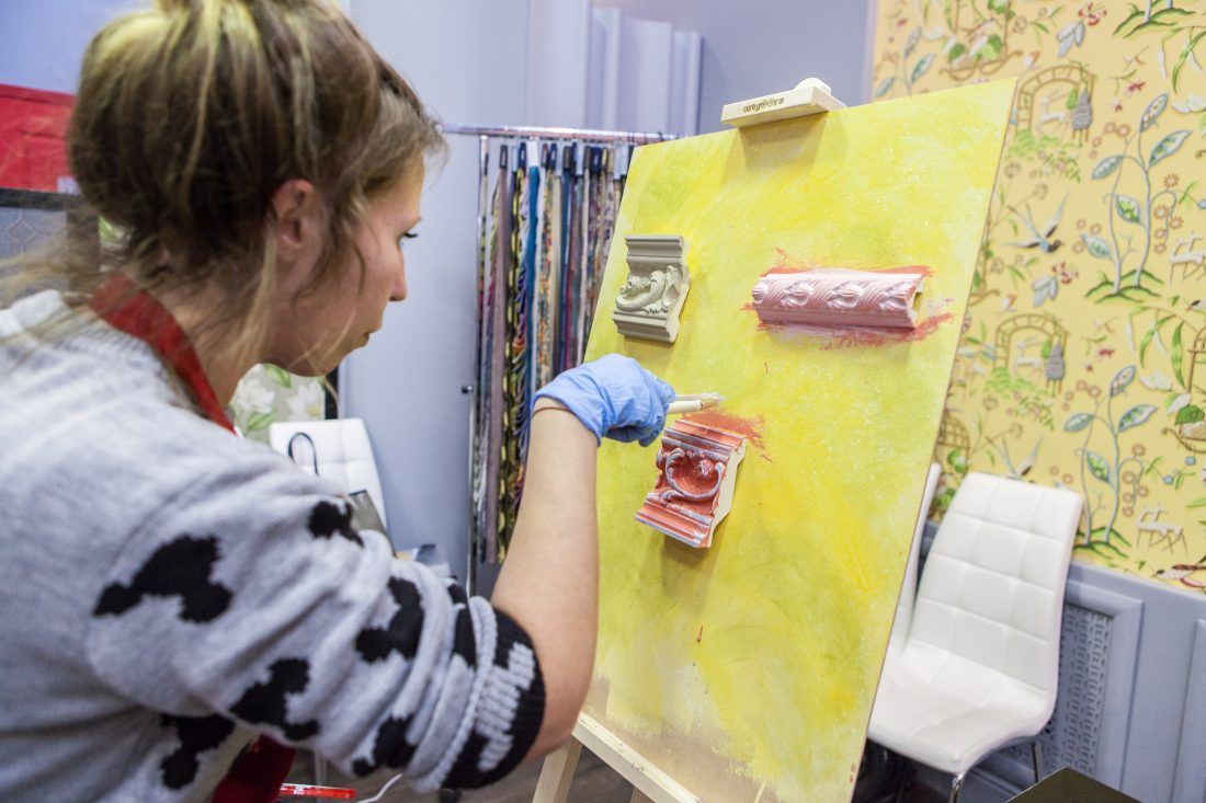 мастер-класс Sherwin-Williams по декорированию лепнины в Центре Дизайна Мануфактура 5 Ампир Декор