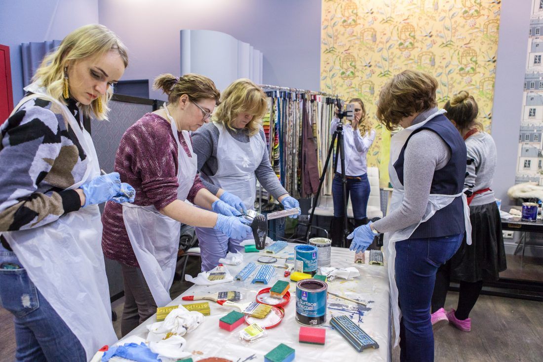 мастер-класс Sherwin-Williams по декорированию лепнины в Центре Дизайна Мануфактура 5 Ампир Декор