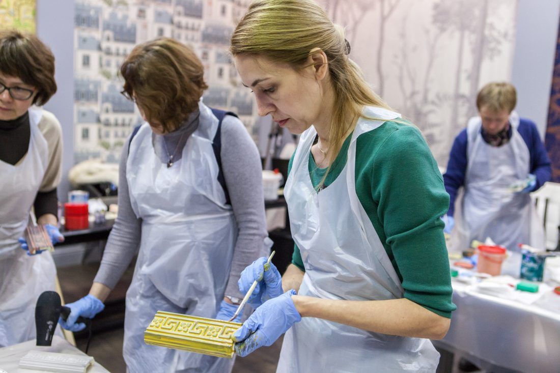 мастер-класс Sherwin-Williams по декорированию лепнины в Центре Дизайна Мануфактура 5 Ампир Декор