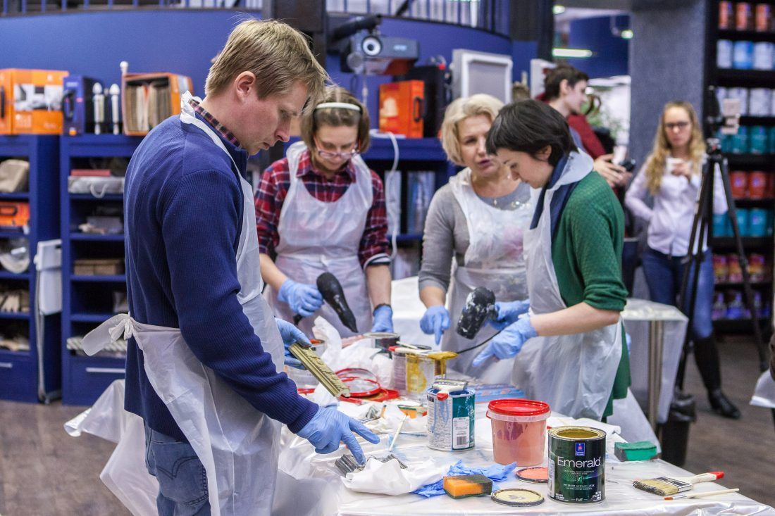 мастер-класс Sherwin-Williams по декорированию лепнины в Центре Дизайна Мануфактура 5 Ампир Декор