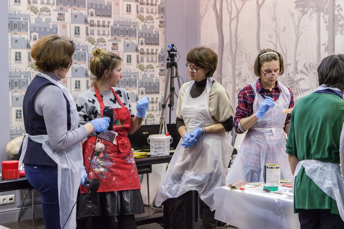 мастер-класс Sherwin-Williams по декорированию лепнины в Центре Дизайна Мануфактура 5 Ампир Декор