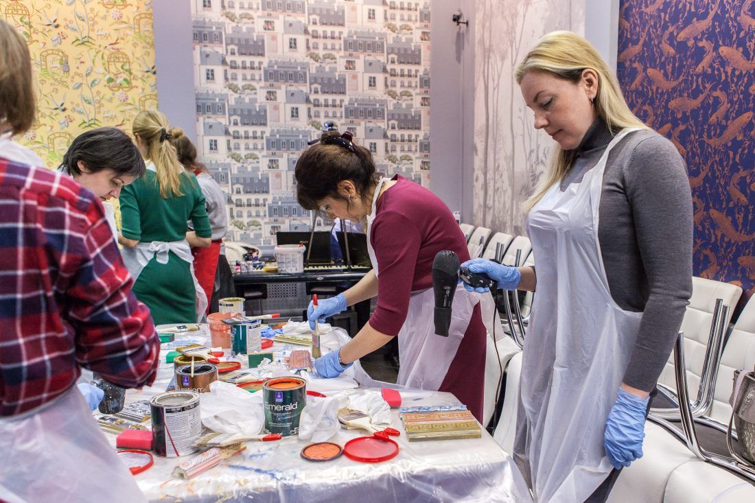 мастер-класс Sherwin-Williams по декорированию лепнины в Центре Дизайна Мануфактура 5 Ампир Декор