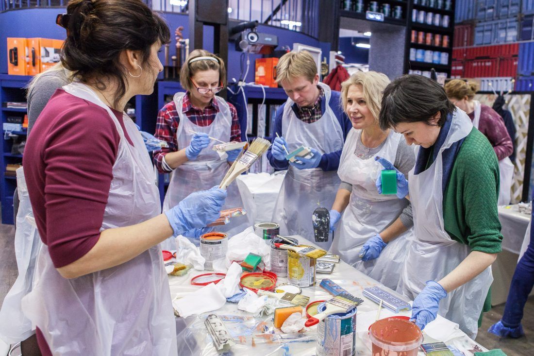 мастер-класс Sherwin-Williams по декорированию лепнины в Центре Дизайна Мануфактура 5 Ампир Декор