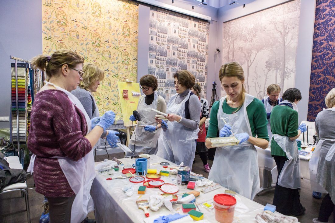 мастер-класс Sherwin-Williams по декорированию лепнины в Центре Дизайна Мануфактура 5 Ампир Декор