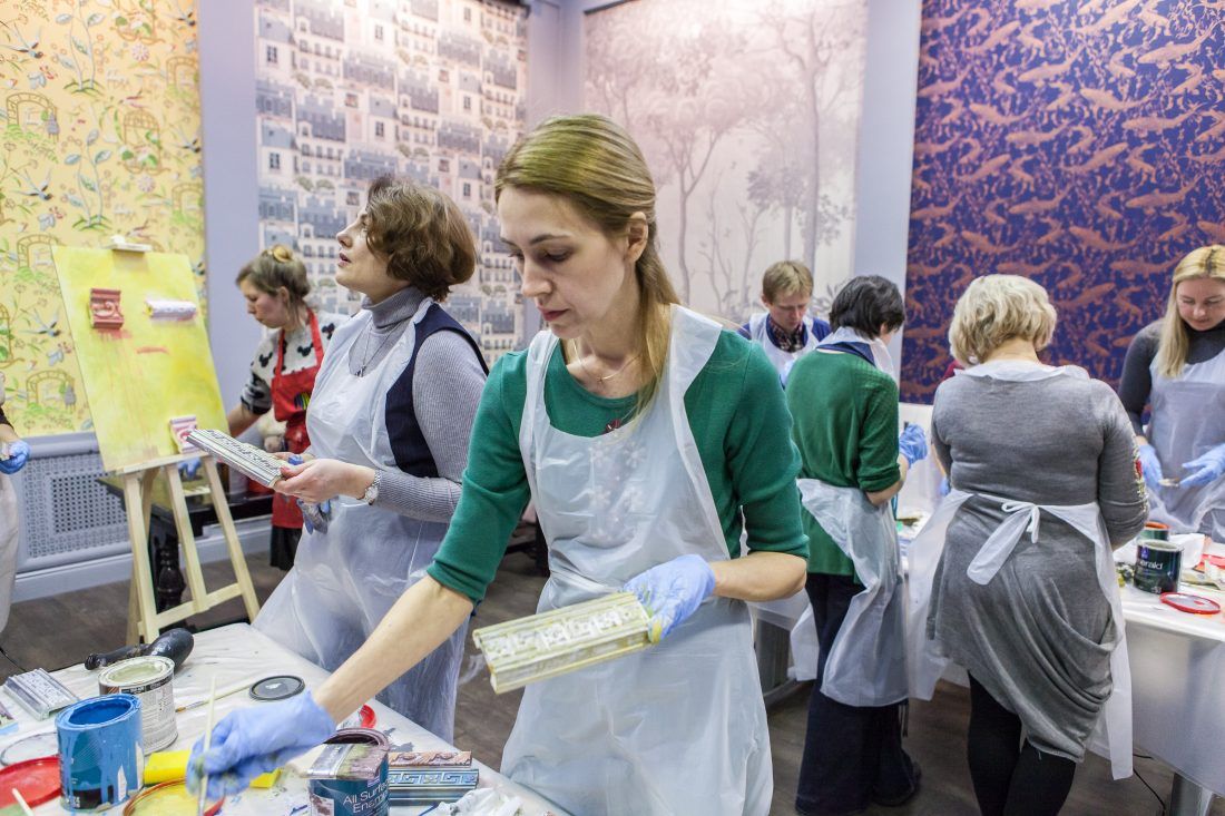 мастер-класс Sherwin-Williams по декорированию лепнины в Центре Дизайна Мануфактура 5 Ампир Декор