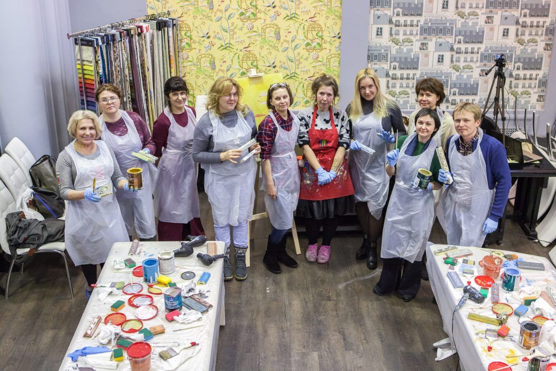 мастер-класс Sherwin-Williams по декорированию лепнины в Центре Дизайна Мануфактура 5 Ампир Декор