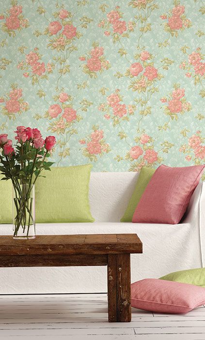 разнообразие роз на полотнах обоев Oak Hill